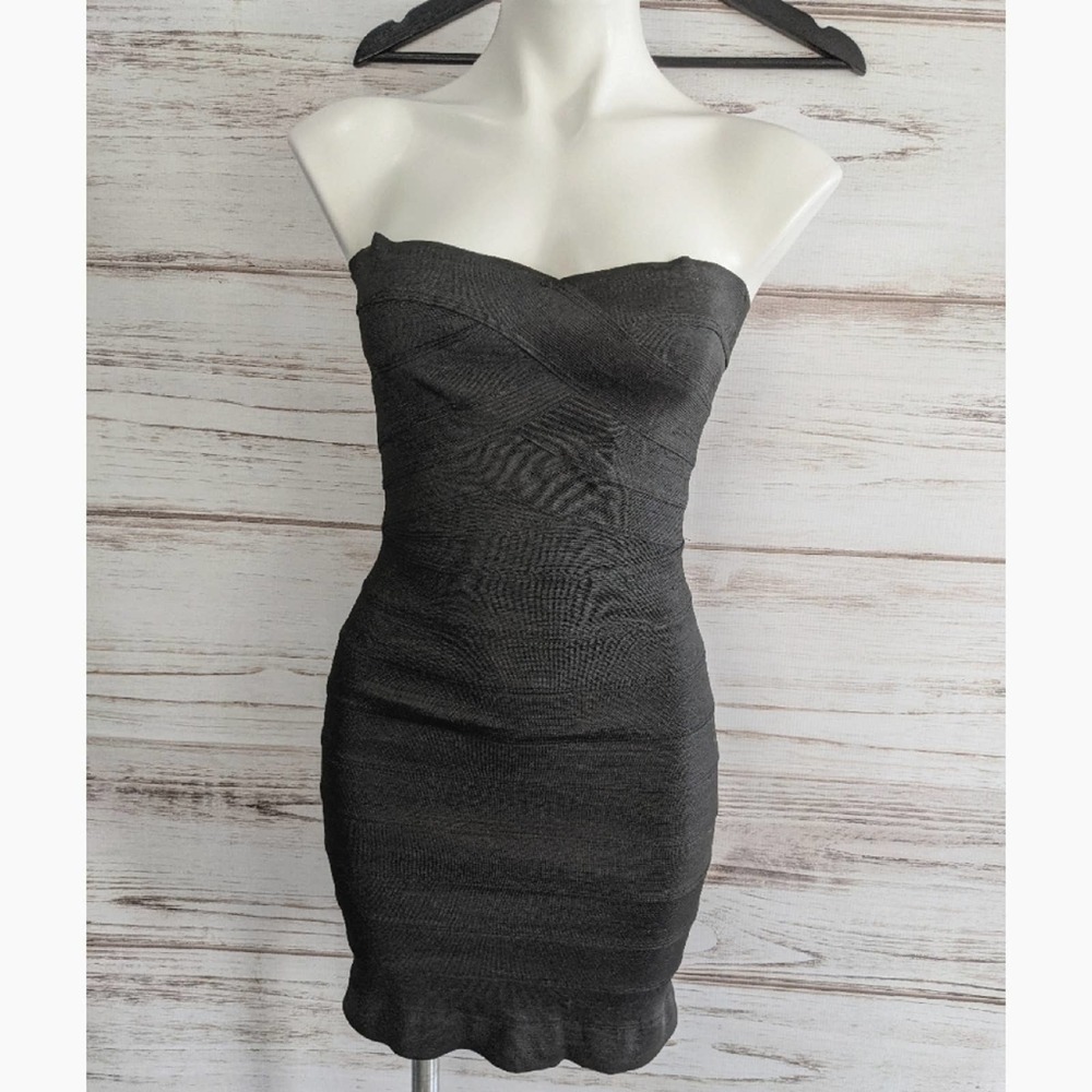 Pleasure Doing Business Strapless Bandage Dress Sz Small